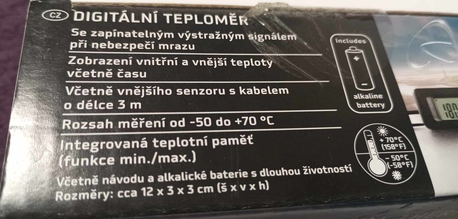 Digitální teploměr do auta Auriol