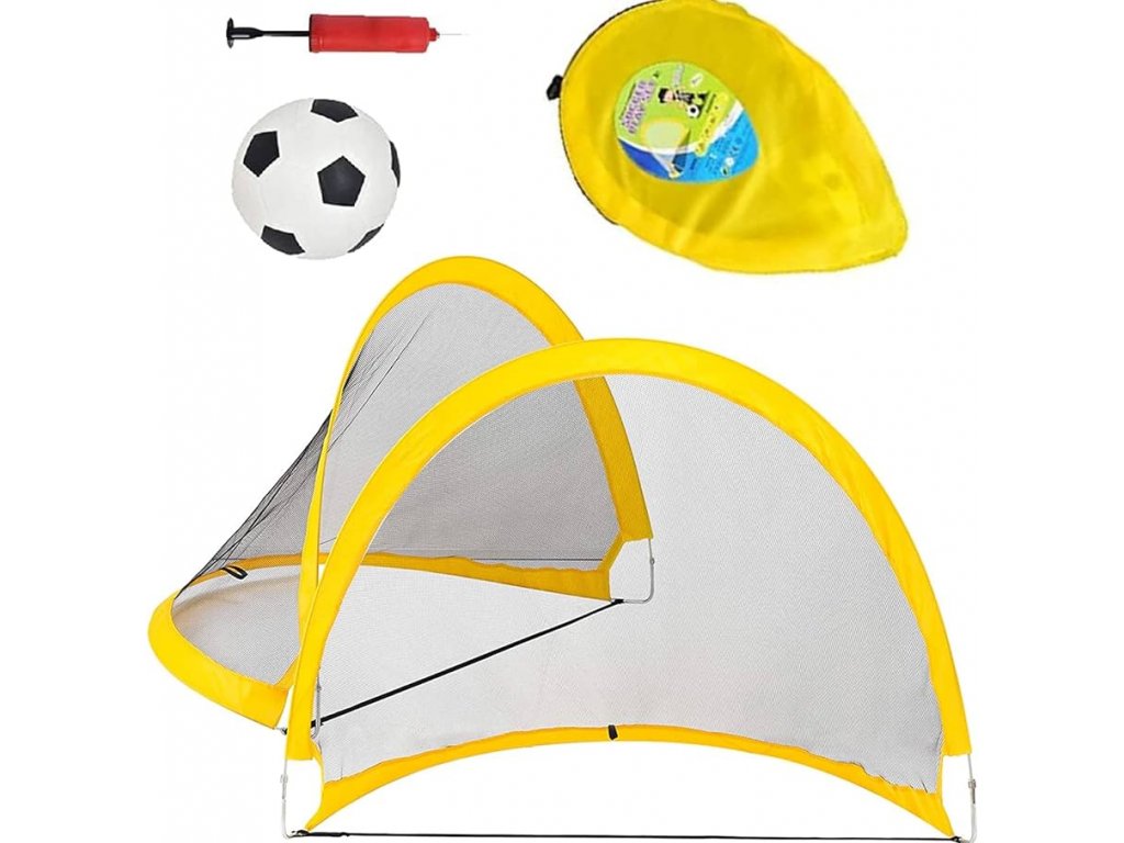 Fotbalová branka Pop-Up 2 ks + míč + pumpička