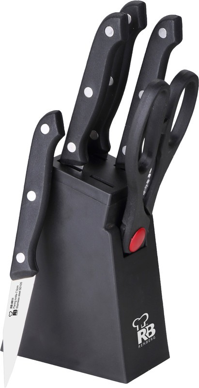 Sada nožů ve stojanu nerez 6 ks BERGNER RB-8811