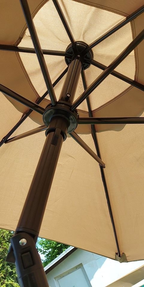 Polohovatelný zahradní slunečník TS-180T 180 cm, béžový