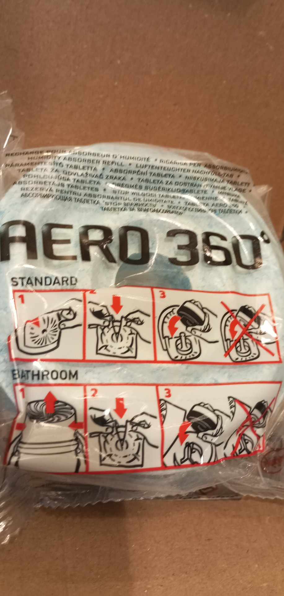 3 x NÁHRADNÍ TABLETA CERESIT STOP VLHKOSTI AERO 360°  -  3 X 450 G - MIX VŮNÍ