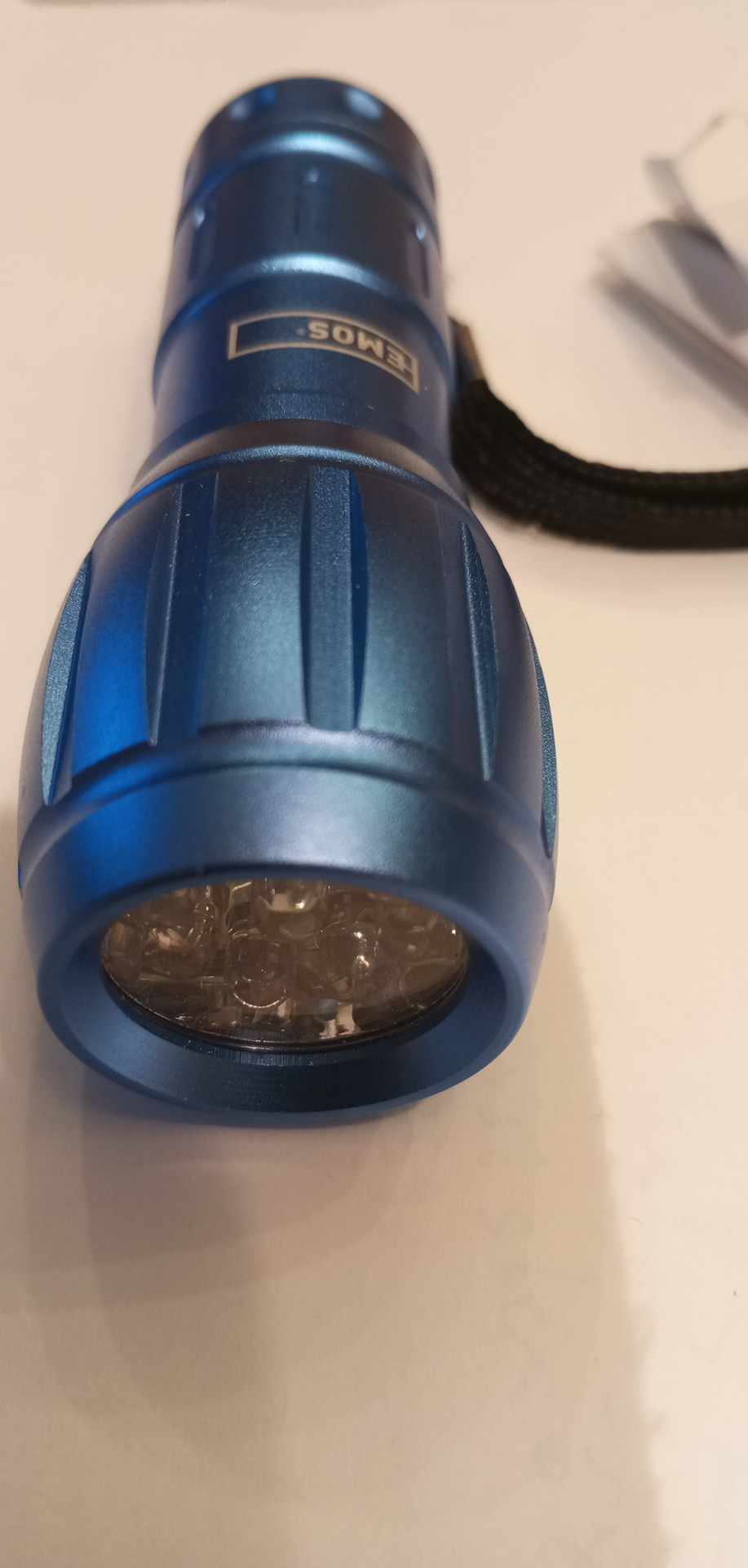 Kovová svítilna Emos E-946 - modrá metalická