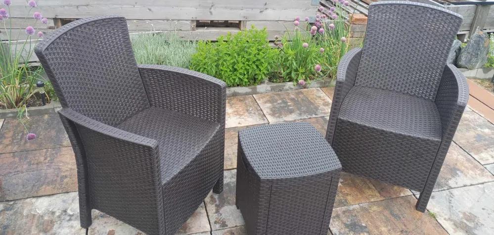 Zahradní balkonový Idea ratan Nairobi set 3 ks + polstry Moka