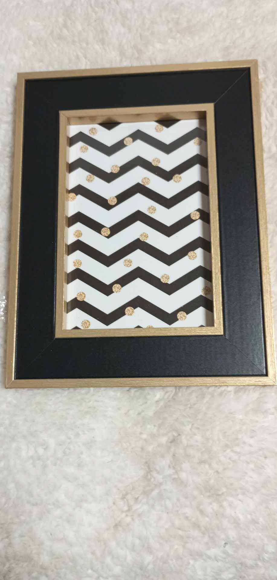 Fotorámeček černo zlatý - 10 x 15 cm