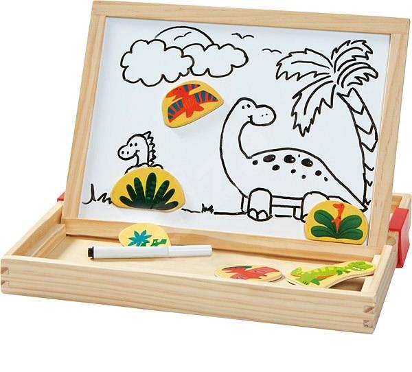 Magnetický box, tabule s dinosaury