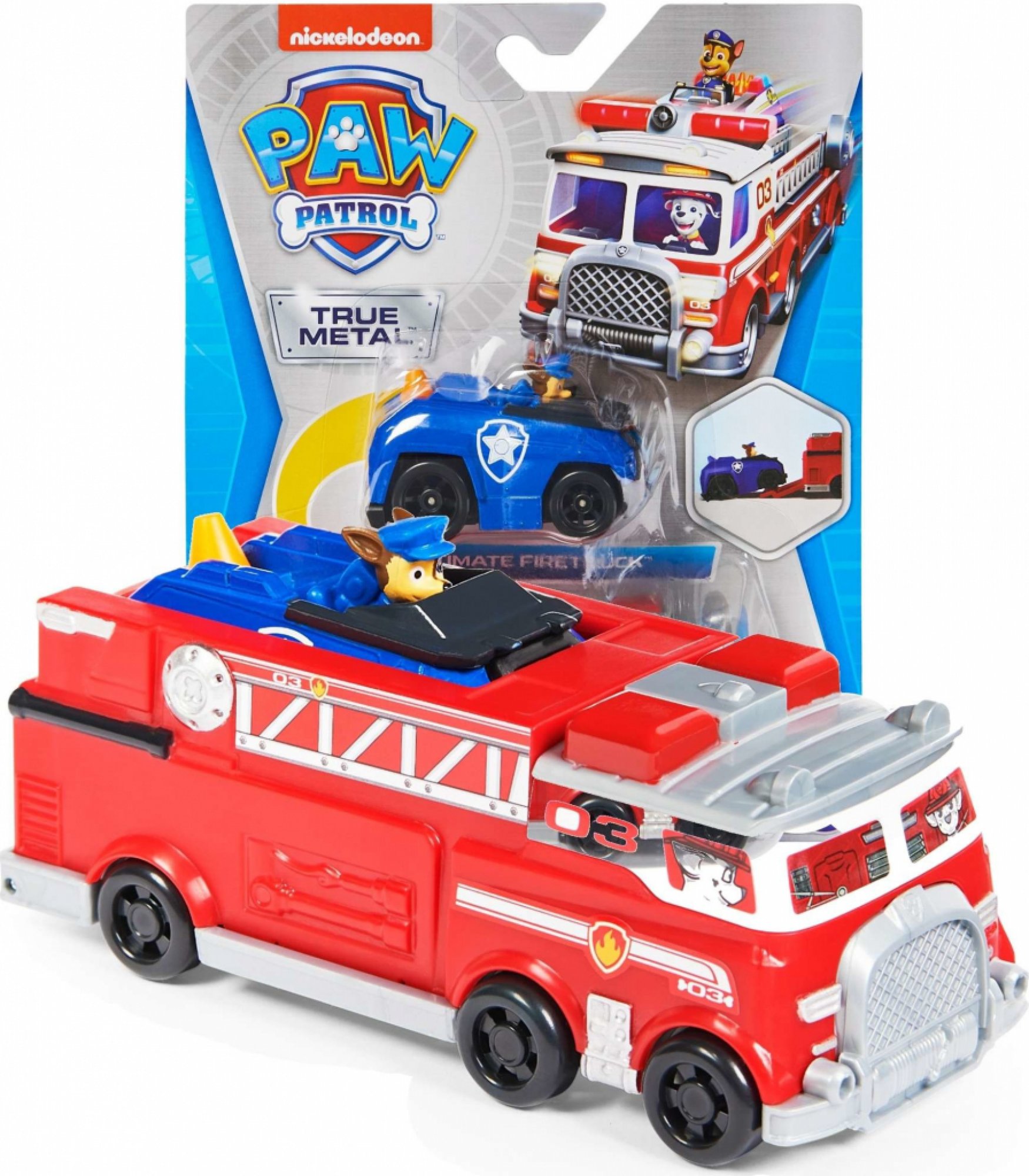 Spin Master PAW PATROL HASIČSKÝ VŮZ DIE-CAST S AUTÍČKEM