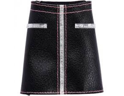 Barbie Sukně kožená černá, Mattel FPH27