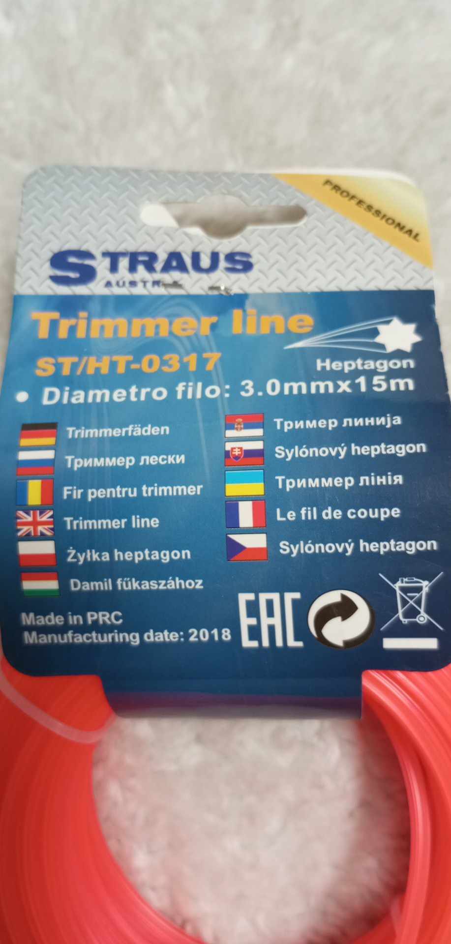 Žací struna Straus ST/HT-0317