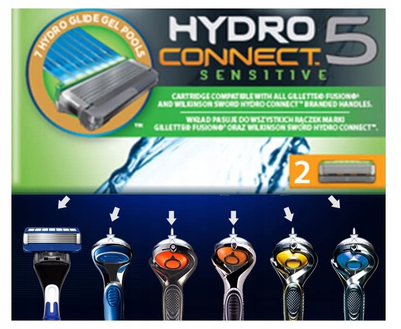4 x Holicí hlavice Wilkinson Hydro 5 Connect Sensitive 
