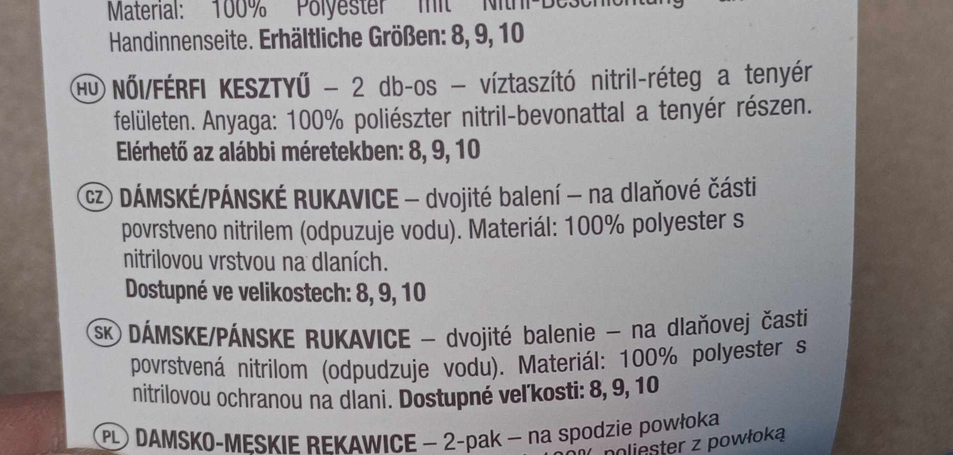 2 x Zahradní rukavice potažené nitrilem vel. 10 zelené se vzorem