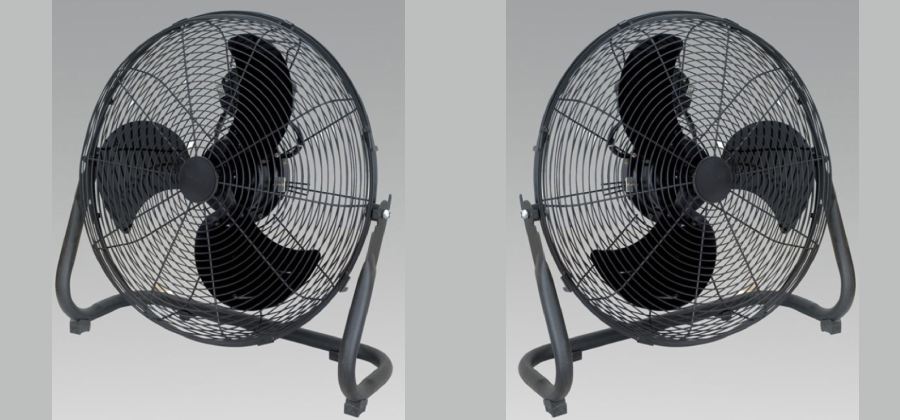 Velký kovový podlahový ventilátor Velocity Fan 46 cm