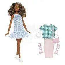 Barbie Fashionistas s náhradním oblečením Mattel