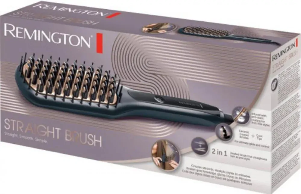 REMINGTON CB 7400 Straight Brush 2v1 - žehlící kartáč na vlasy