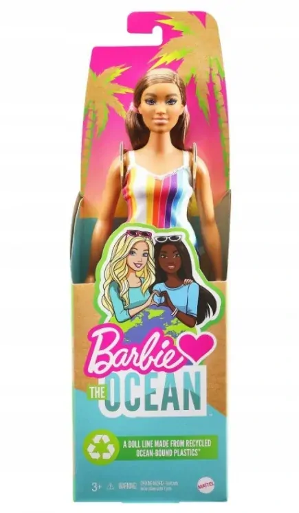 PANENKA MATTEL BARBIE MALIBU 50. VÝROČÍ GRB38 HNĚDOVLÁSKA