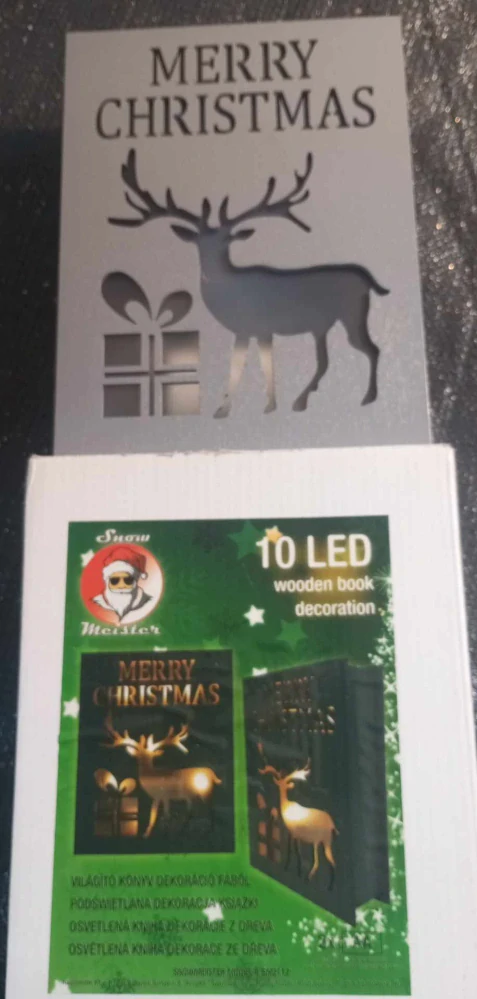 LED DEKORACE ZE DŘEVA SVĚTELNÁ KNIHA SNOW MEISTER SM2112 3