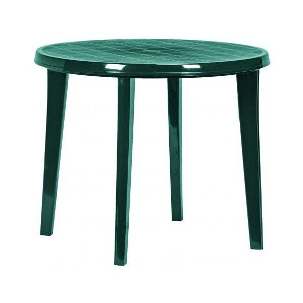 ZAHRADNÍ STŮL PRŮMĚR 90 CM ZELENÝ