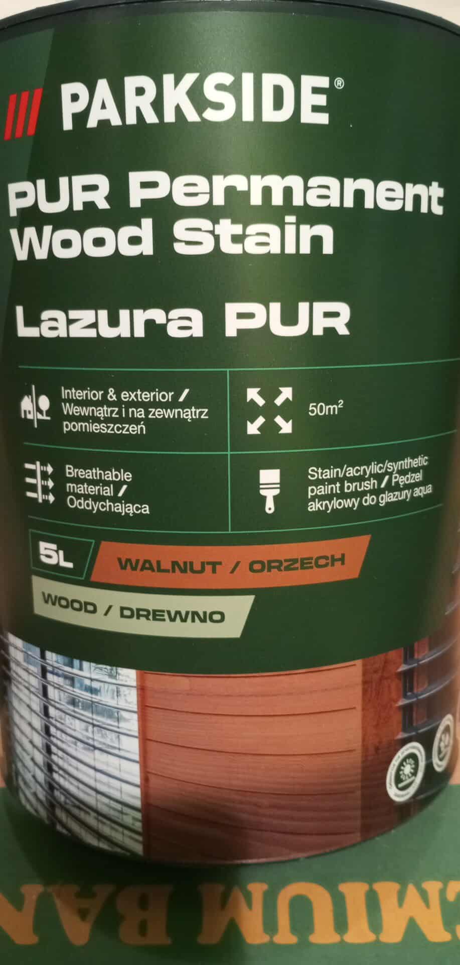 Lazura na dřevo Parkside 5 L - odstín ořech