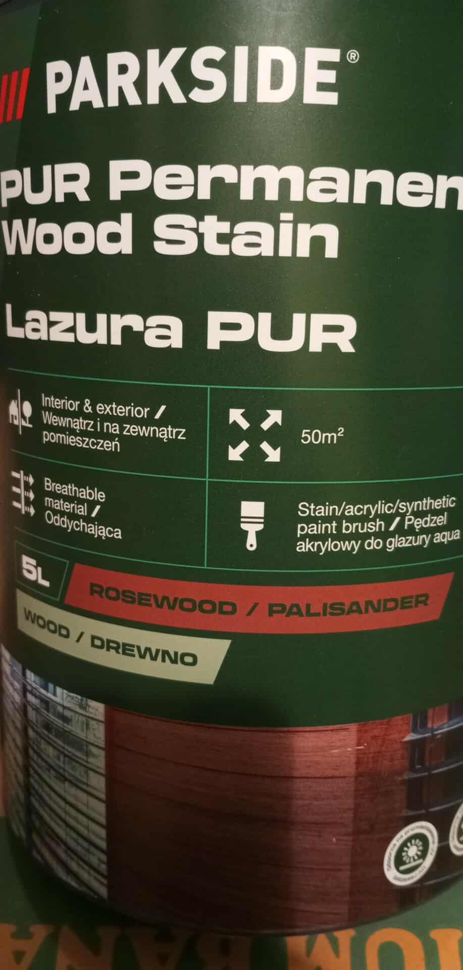 Lazura na dřevo Parkside 5 L - odstín palisandr