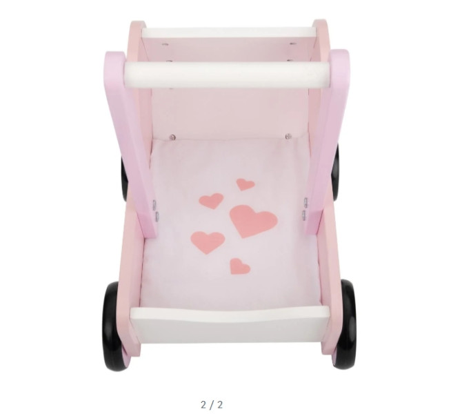 Dřevěný kočárek pro panenku KidLand