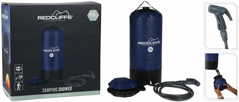 Kempingová sprcha Redcliffs s nožní pumpou 11 l