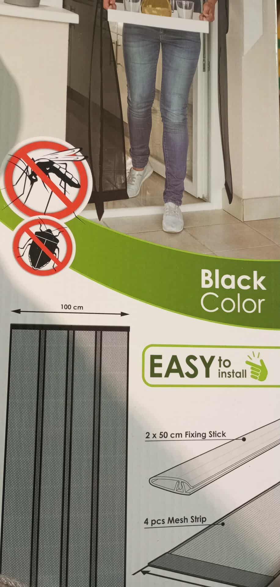  4dílná magnetická moskytiéra na dveře 220x100cm řezatelná Garden of Eden Premium 11608BK