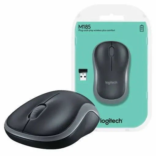 BEZDRÁTOVÁ MYŠ LOGITECH M185 ŠEDÁ 
