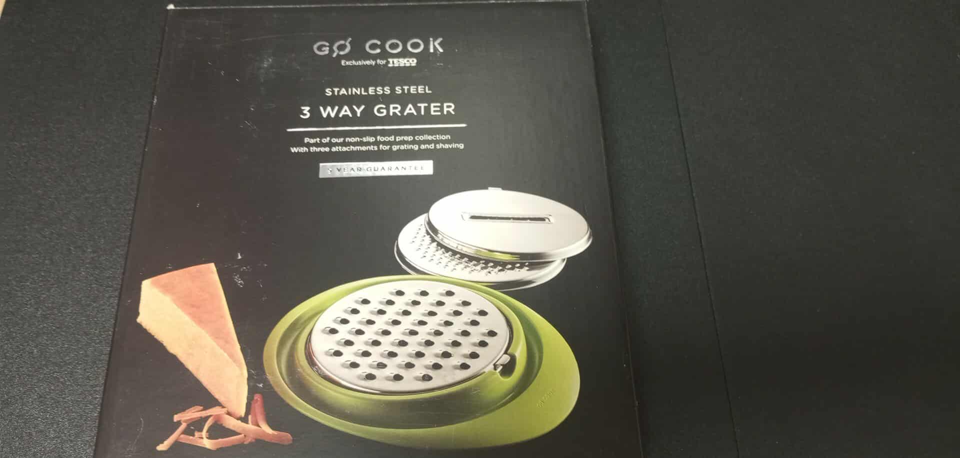 Ruční kuchyňské nerez struhadlo GO COOK se třemi nástavci