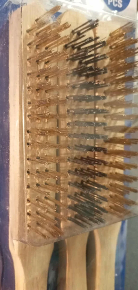 Sada ručních drátěných kartáčů, 3dílná, dřevěná rukojeť KINZO 29632