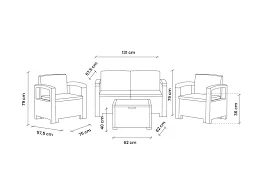 Zahradní ratanový set IDEA SAN DIEGO