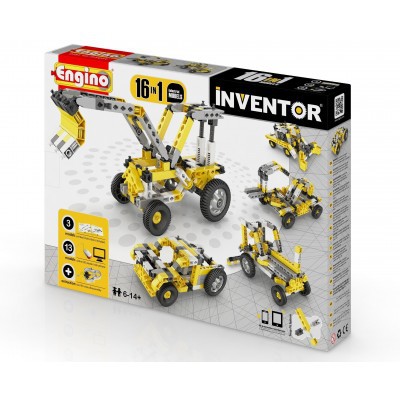 Stavebnice Engino 1634 Inventor 16 modelů stavebních strojů