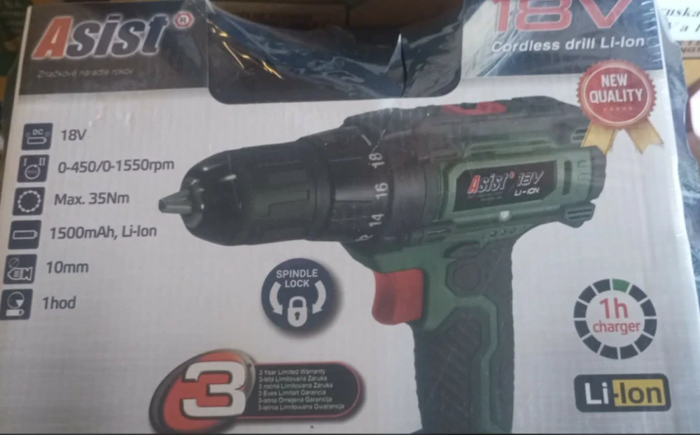 Aku vrtačka ASIST AE2V18DN-151 - 18V / 1,5Ah