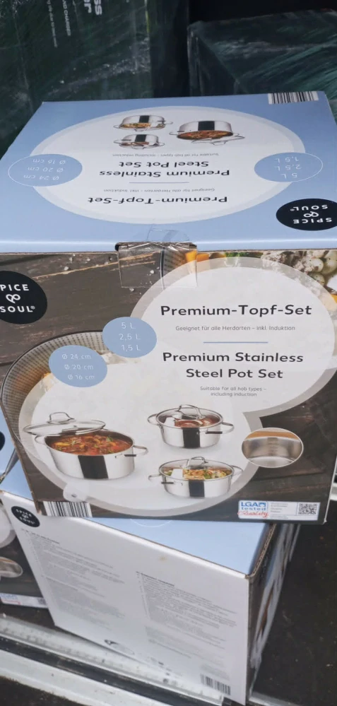 Sada hrnců z nerezové oceli 3 ks Spice & Soul Premium