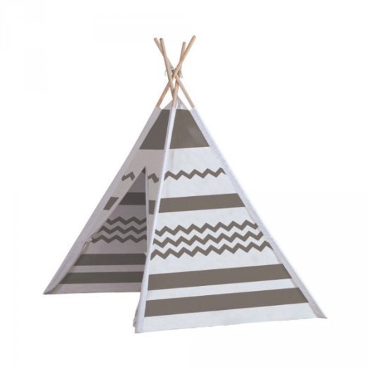 ORIGINAL JOHN TEEPEE ZE DŘEVA - ŠEDO/BÍLÁ