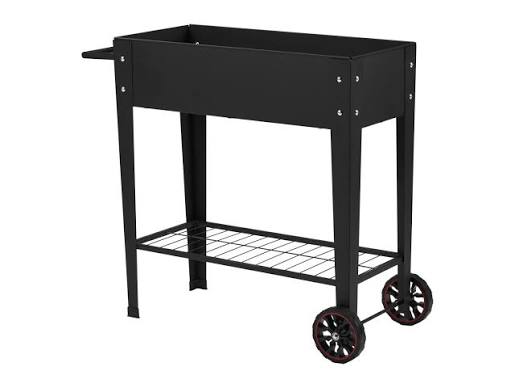 Vyvýšený záhon na kolečkách PARKSIDE 93 x 41 x 81 cm, černý