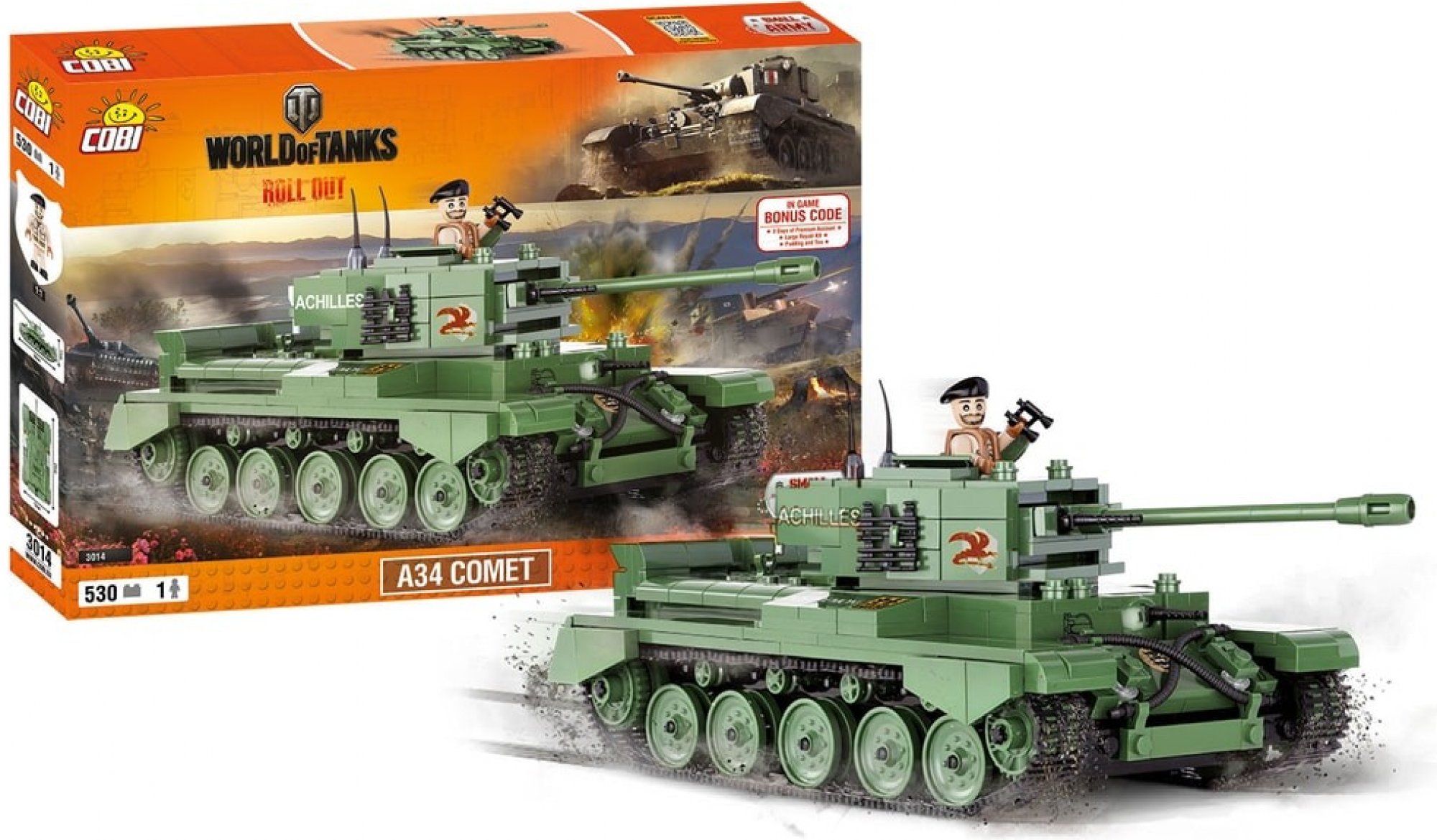 Stavebnice Cobi 3014 World of Tanks A34 Comet