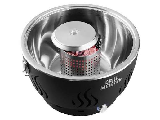 GRILLMEISTER Gril na dřevěné uhlí s aktivní ventilací GAG 34 D1