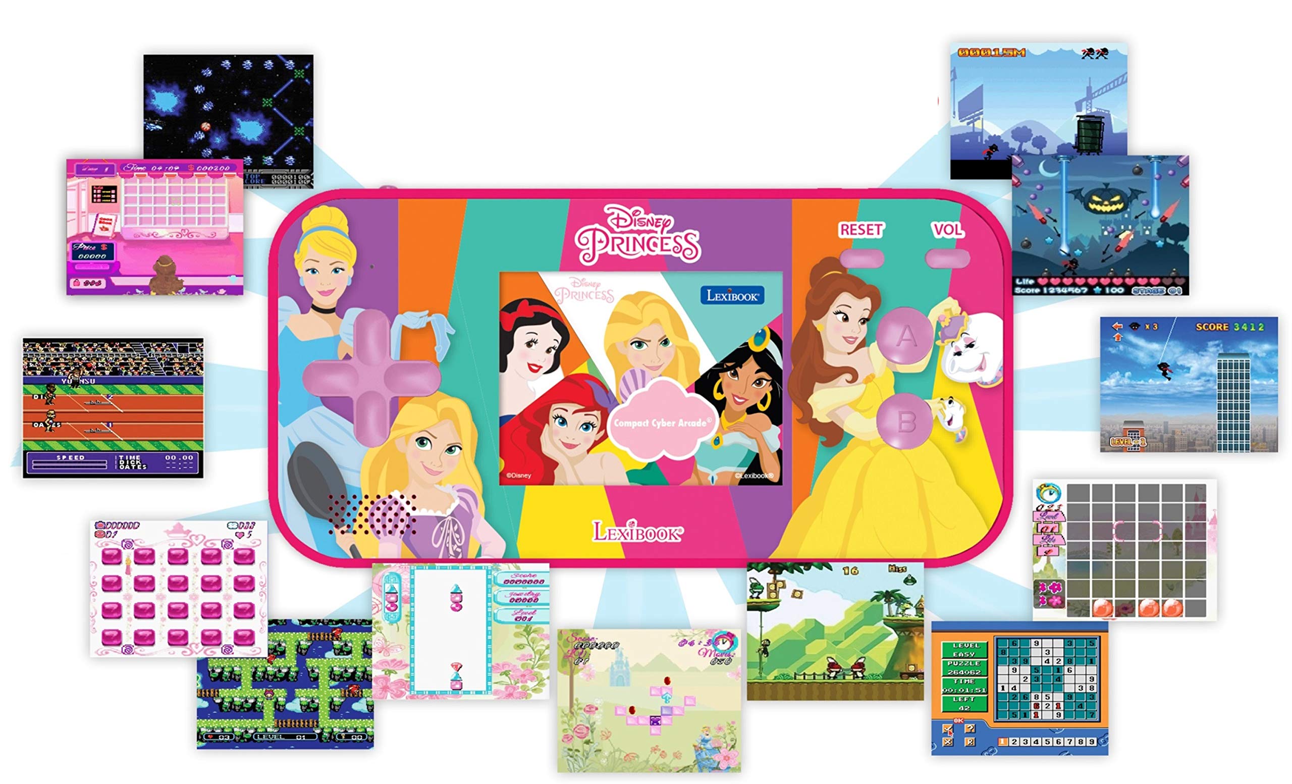 Kapesní herní konzole Lexibook Disney Princess s 1,8" obrazovkou - 150 her