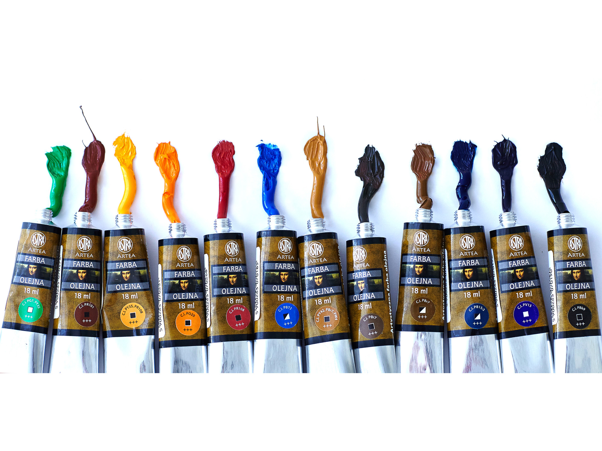 OLEJOVÉ BARVY PROFI - ASTRA - ARTEA , SESTAVA 2, 12 X 18ML, 83410975