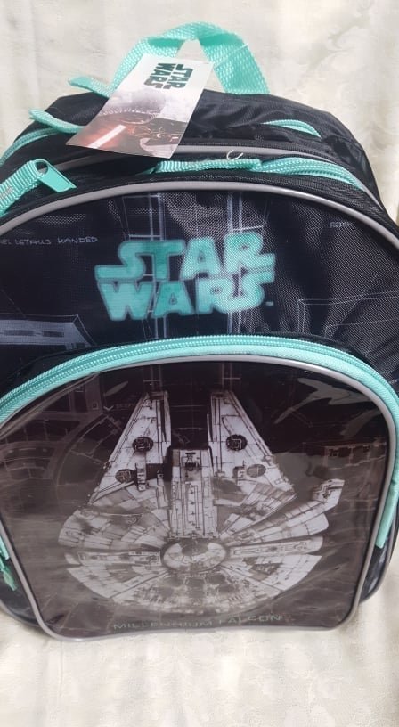 Školní batoh Paso ergonomický 42cm - Star wars (černo zelený)