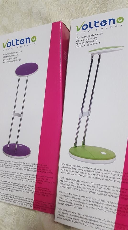 STOLNÍ LED LAMPA VOLTENO VO0371 - FIALOVÁ