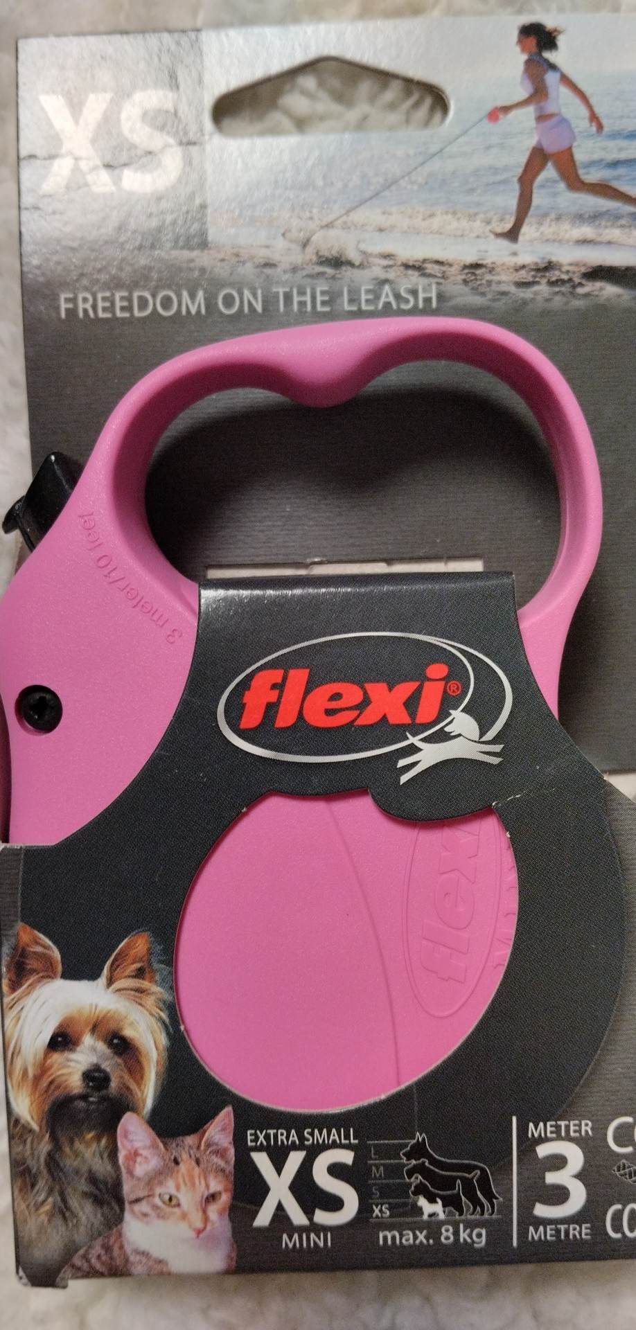 Samonavíjecí vodítko Flexi XS -RUŽOVÉ