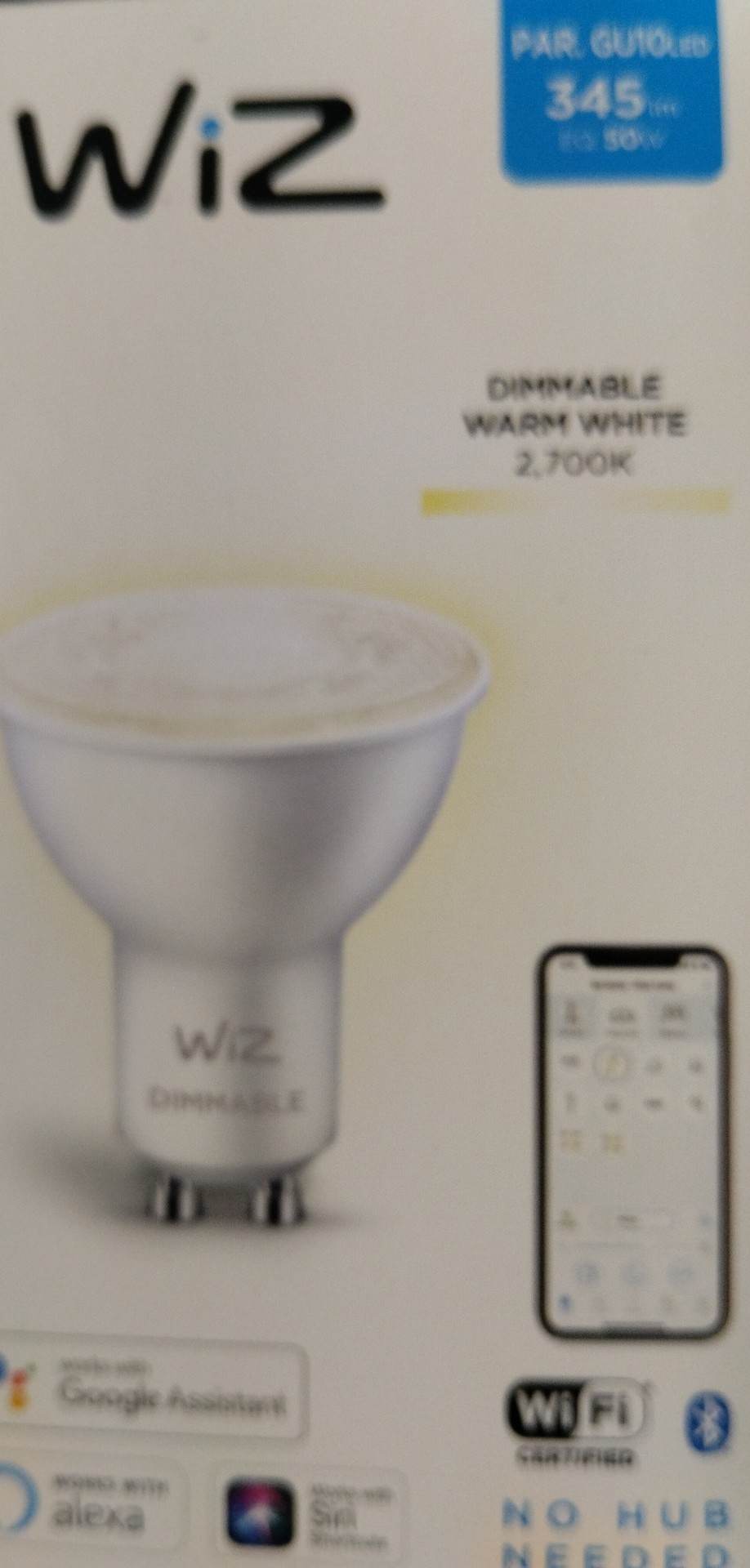 LED Stmívatelná žárovka PAR16 GU10/4,7W/230V 2700K CRI 90 Wi-Fi - WiZ
