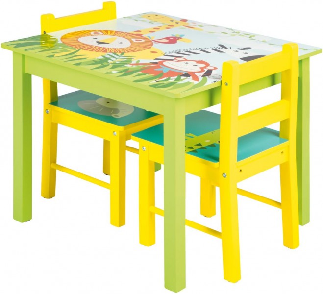 DĚTSKÝ STŮL SE 2 ŽIDLIČKAMI SAFARI - KIDLAND 