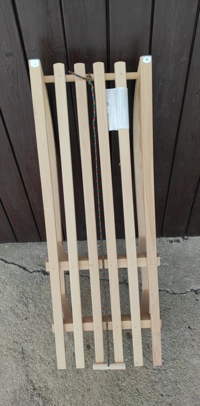 DĚTSKÉ DŘEVĚNÉ SÁNKY 90CM DO 100KG