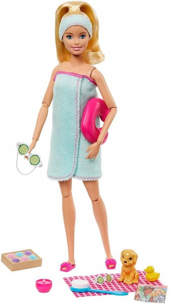 BARBIE -  MATTEL -  WELLNESS PANENKA BLOND VLASY