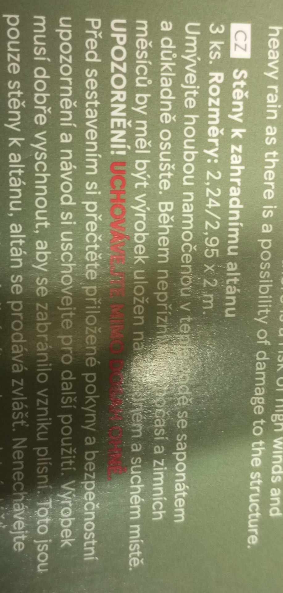 3 x bočnice zahradního altánu