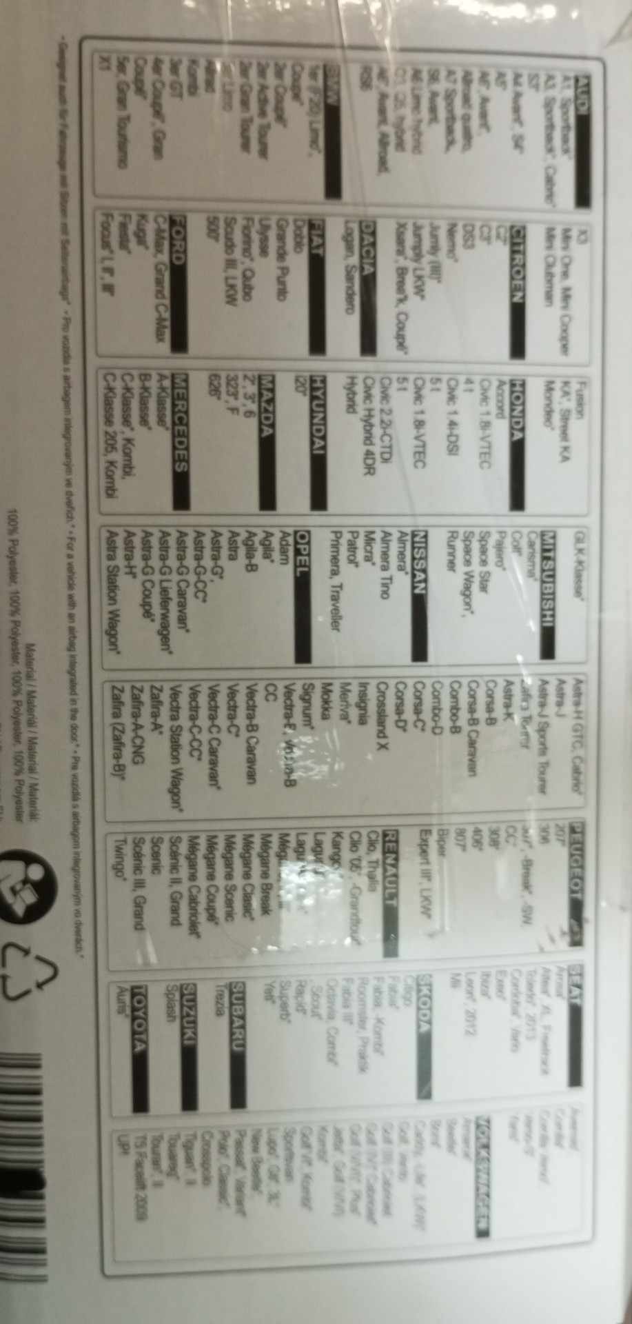 Autopotahy sedadel na celé vozidlo univerzální s bočními airbagy v sedadlech - Aroso sada 9 dílů - šedé / černé