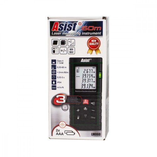 LASEROVÝ MĚŘIČ 60M ASIST LM060