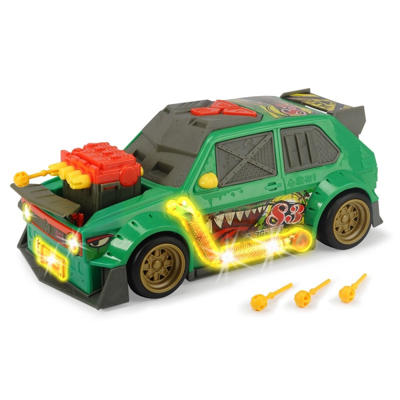 DICKIE TOYS STŘÍLEJÍCÍ VOLKSWAGEN GOLF 1 SE ZVUKY A SVĚTLY