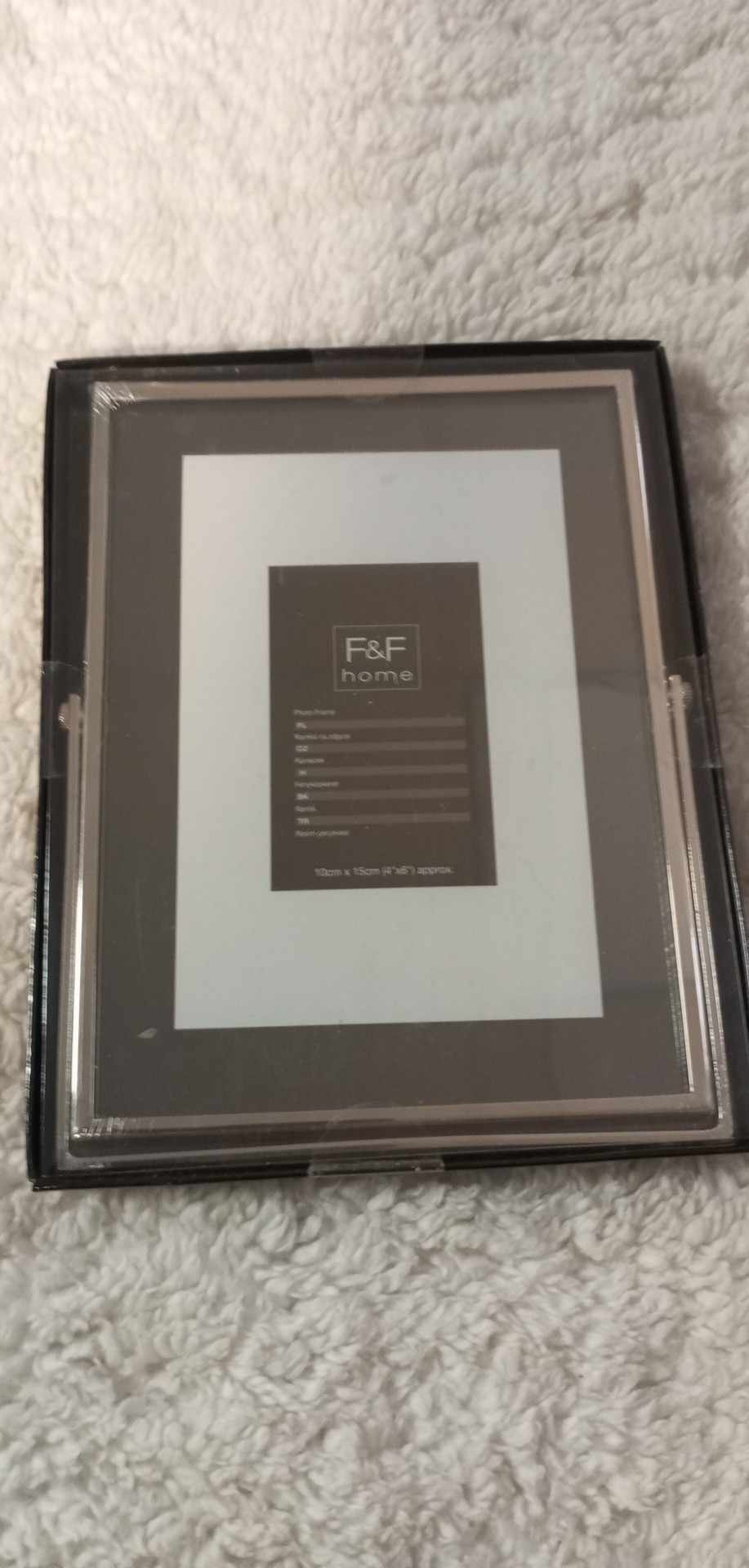 Fotorámeček skleněný s nerez podstavcem 10 x 15 cm